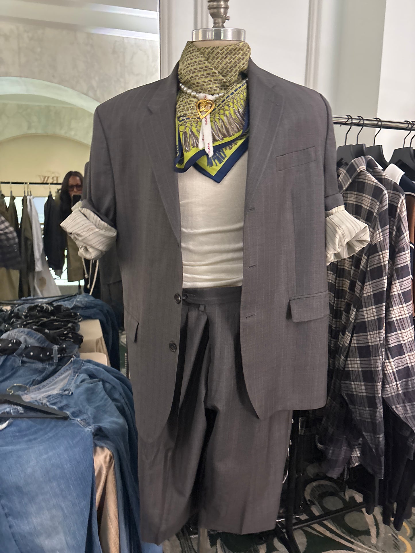 Plaay pin stripe short suit