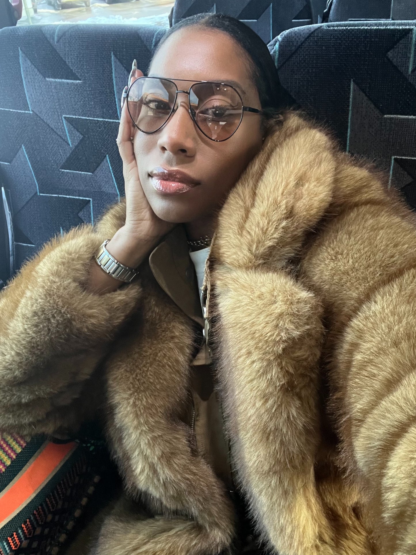 Plaay Faux Fur Robe Coat