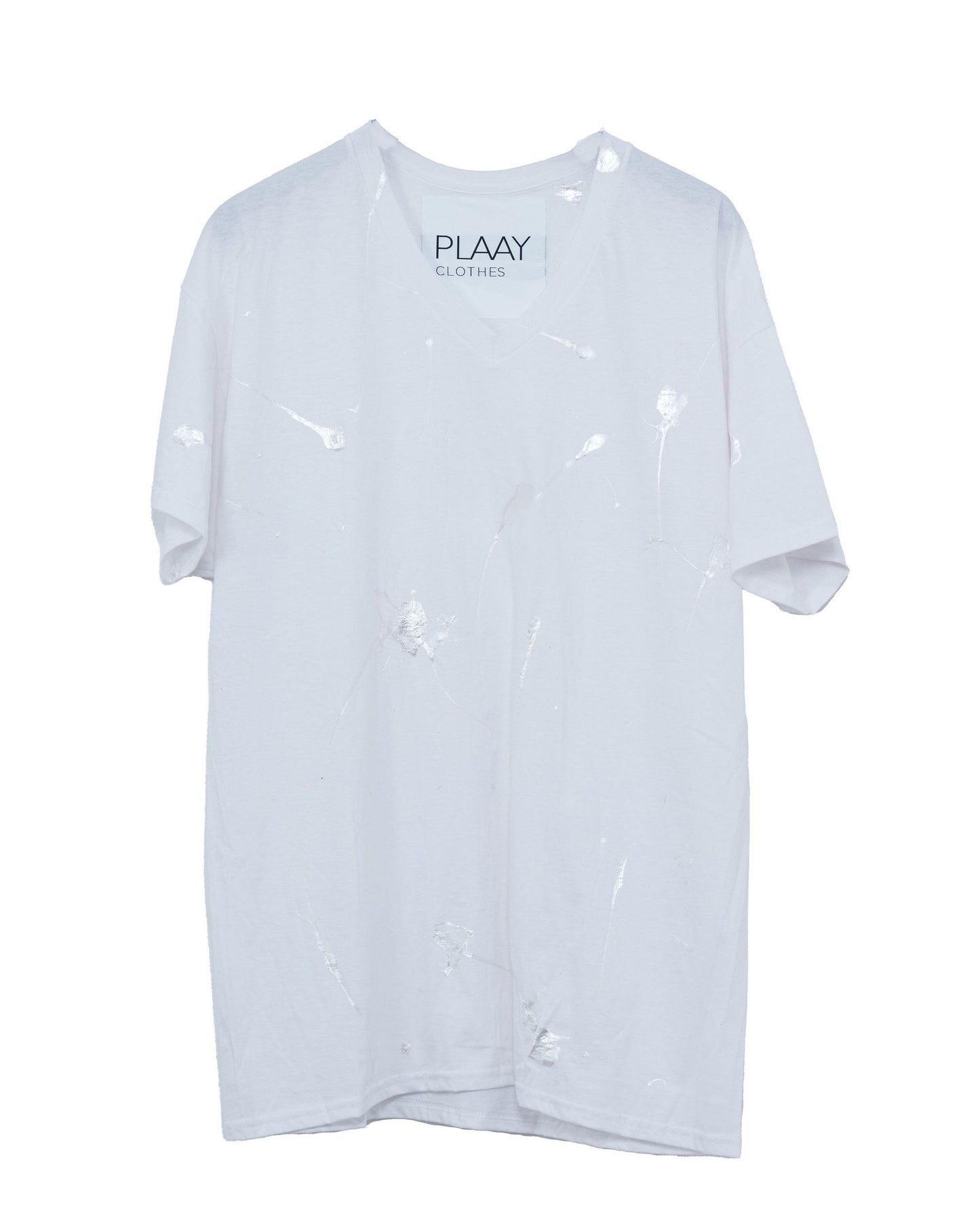 Plaay Tee W/ Silver  Paint