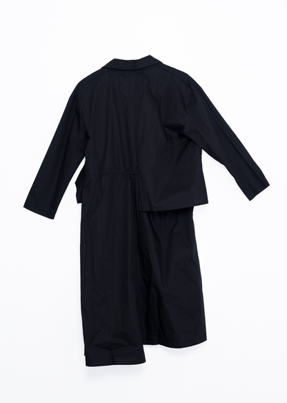 Asymmetric Adjustable long Shirt – Black