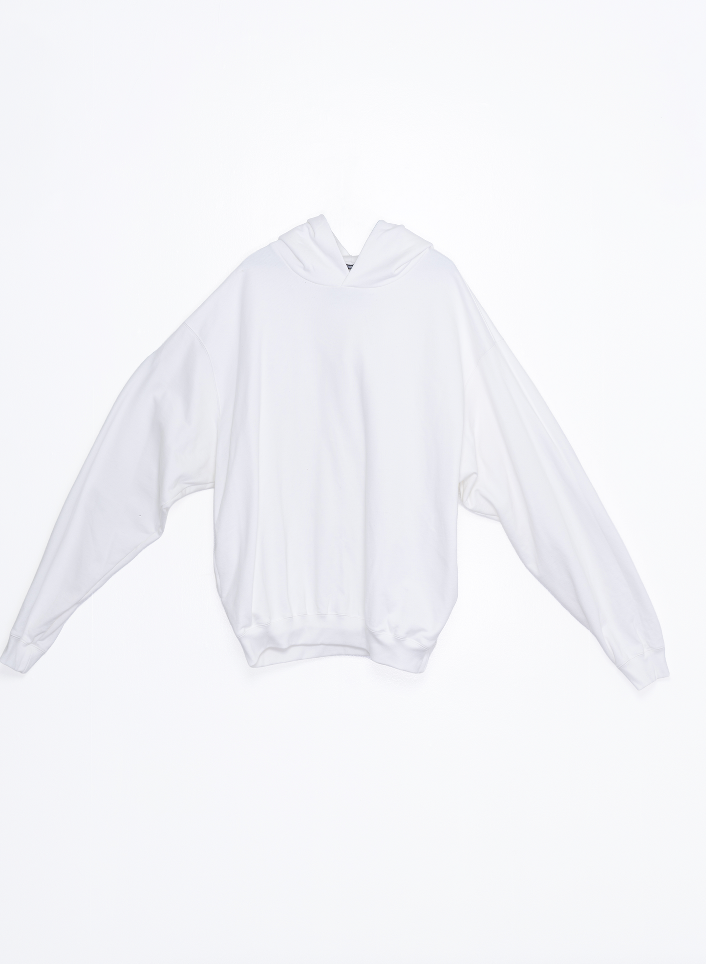 Over Long-Oversized White Hoodie
