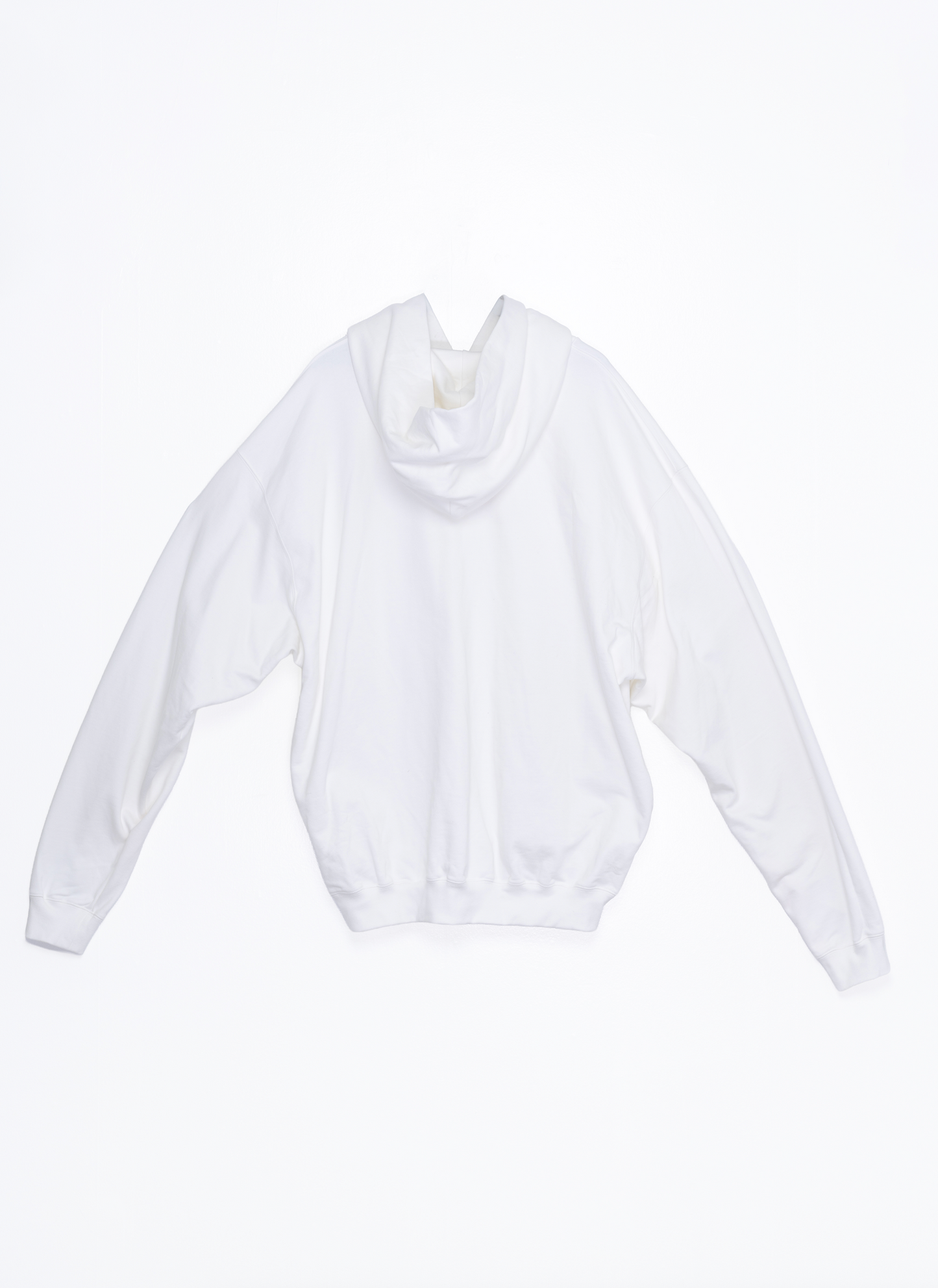 Over Long-Oversized White Hoodie